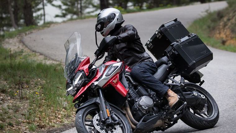 Safety on a motorcycle when it is laden down