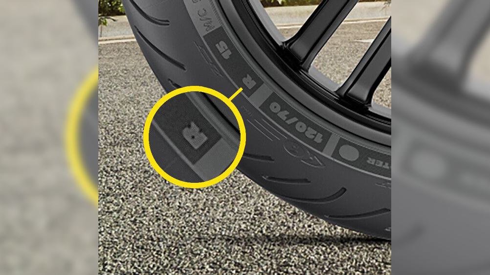 A radial tyre is identified by the letter R on the tyre