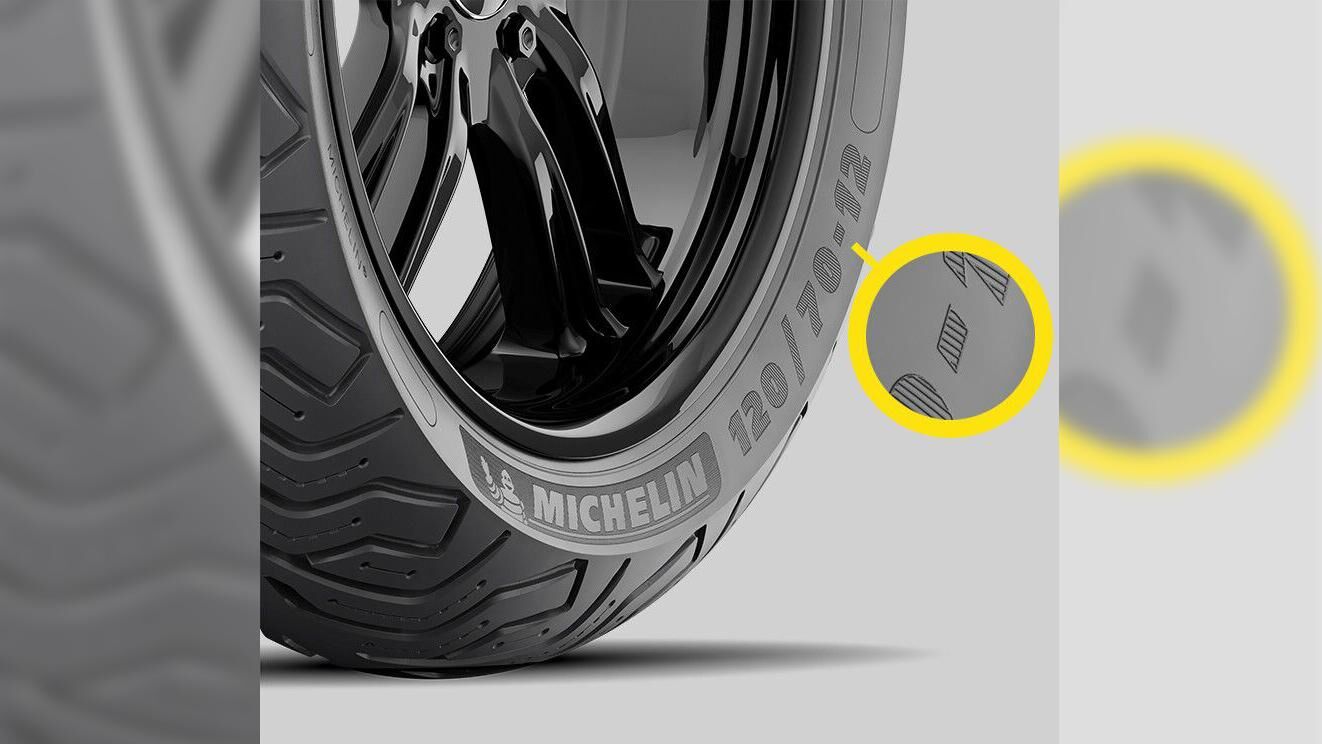 A bias tyre is identified by a dash