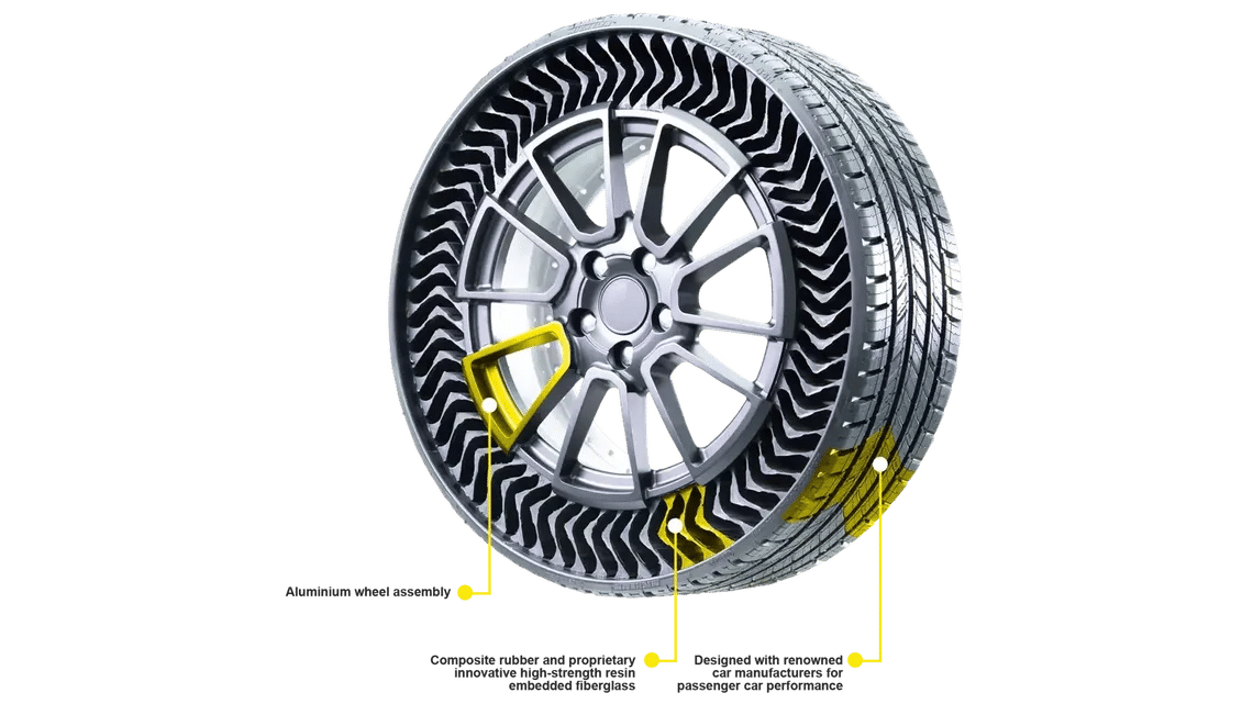 what is michelin uptis prototype made of