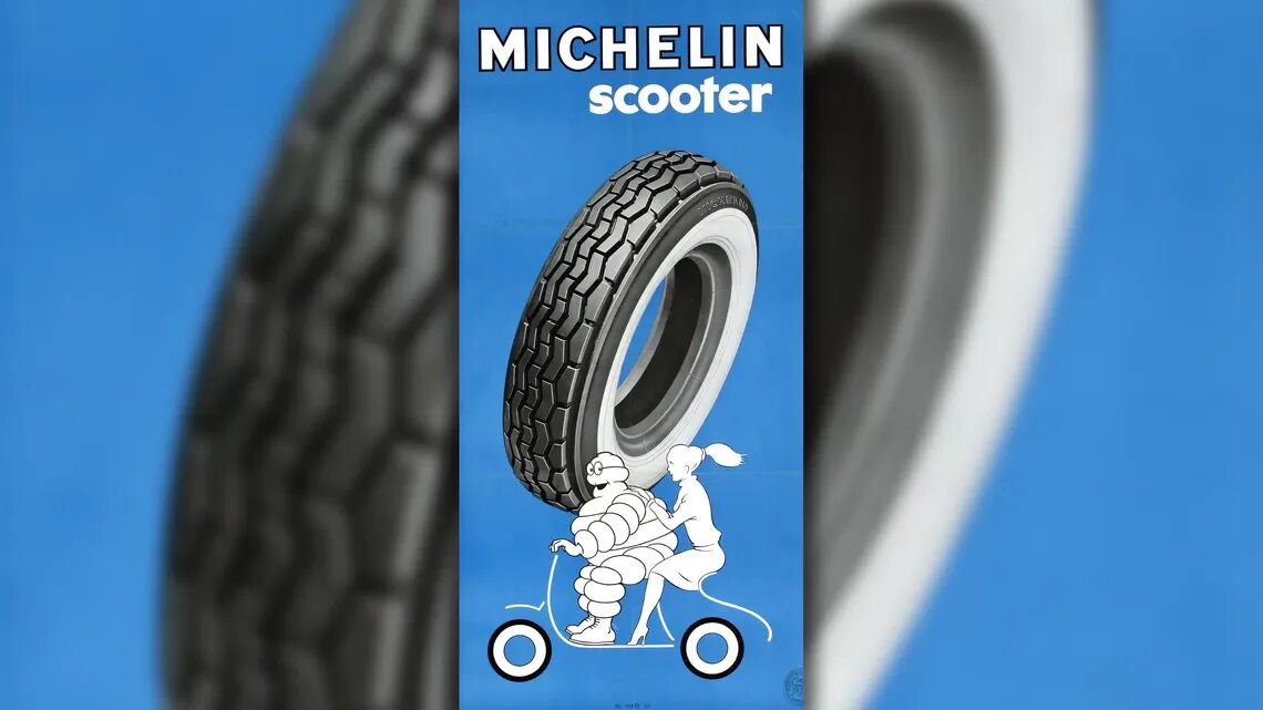 1950 - Michelin desarrolla llantas para scooters y ciclomotores
