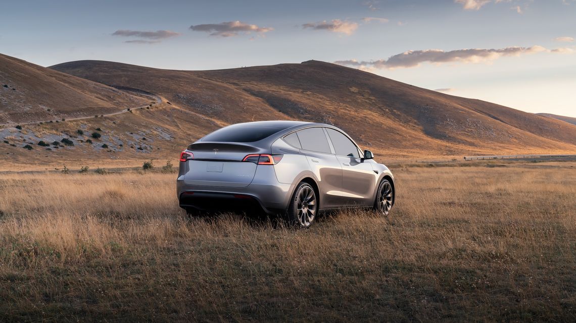 Tesla Model Y Performance Legacy with Quick Silver color