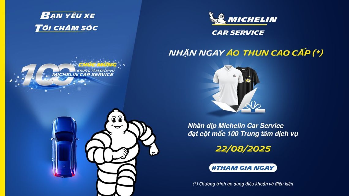CTKM Mừng Cột Mốc 100 Trung Tâm Dịch Vụ Michelin Car Service