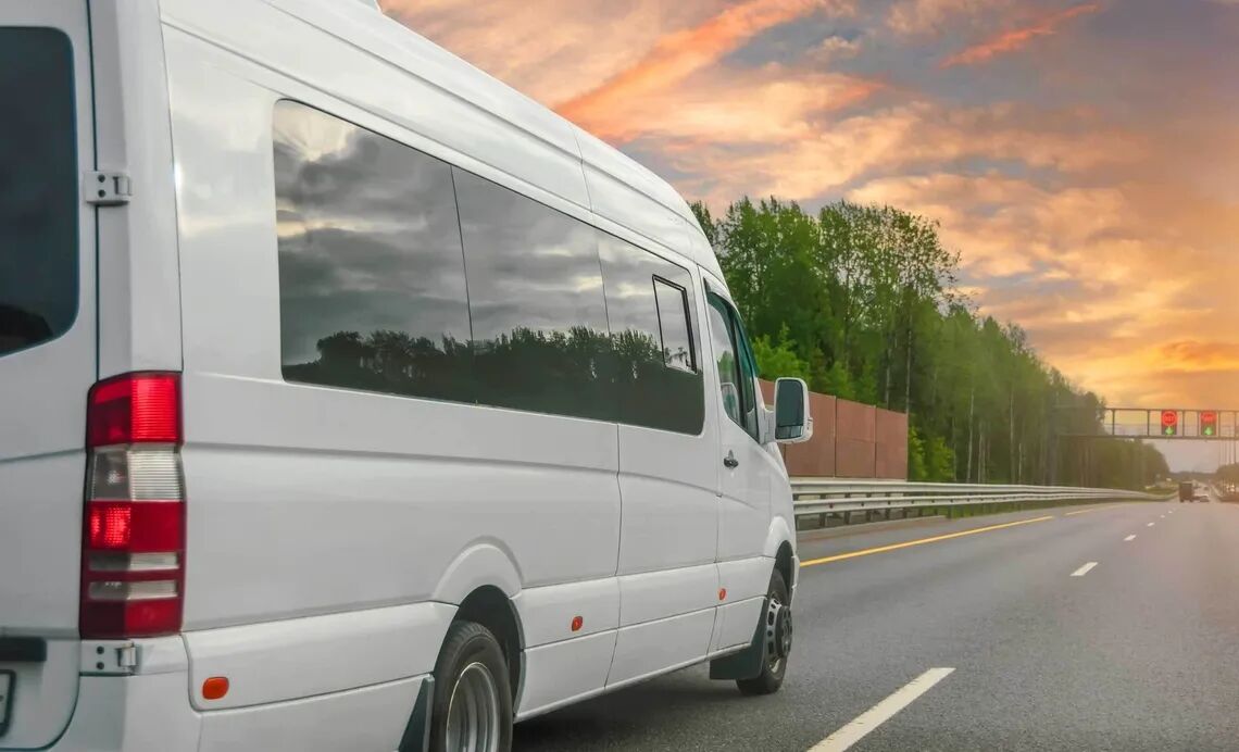Shuttle on the road