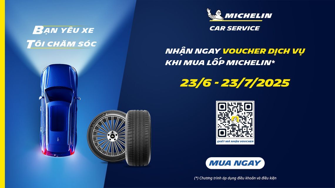 Thay lốp Michelin nhận voucher