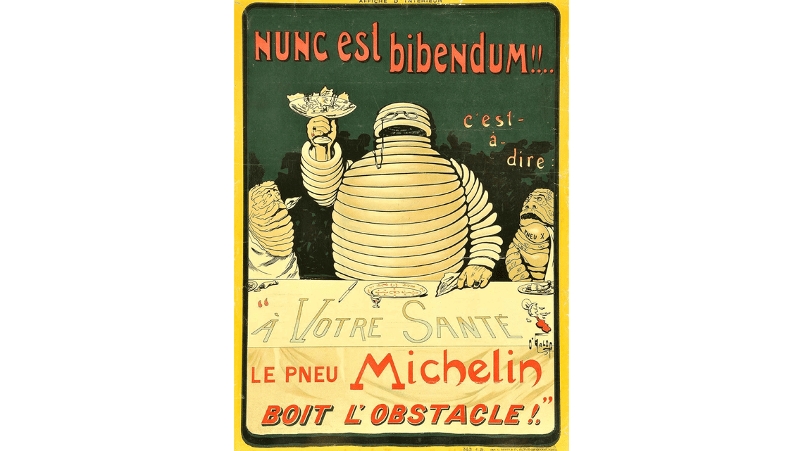 1898年オ・ギャロによるミシュラン社の初期のポスター