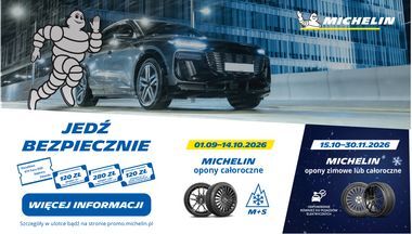 ZYSKAJ NAWET 280 ZŁ ZA ZAKUP NOWYCH OPON MICHELIN!
