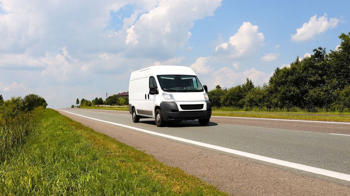 Van on the road