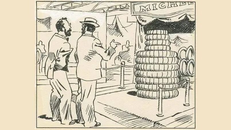 1898 les freres michelin pile de pneus bibendum 566 full