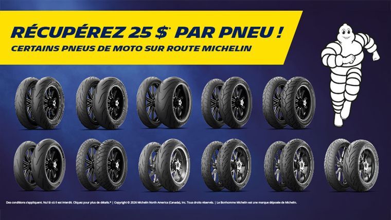 Promotion pneus moto Michelin printemps 2026