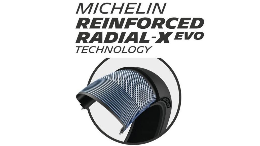 michelin reinforcement technologies logo reinforced radialx evo