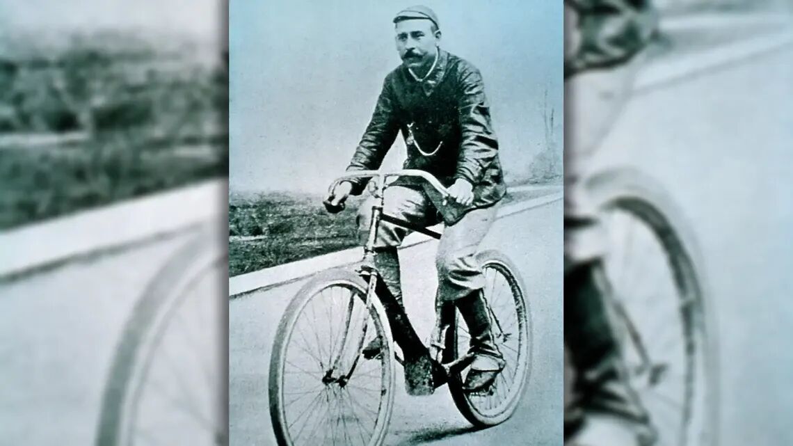 1891 - Charles Terront durante a corrida Paris-Brest
