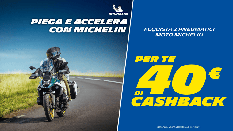 banner promo moto con proroga. moto enduro stradale sulla sinistra che viaggia su strada