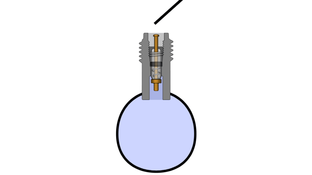 Ouverture et fermeture de la valve schrader sur un pneu