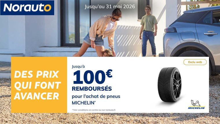 Offre exclusive web Norauto : jusqu’à 100€ remboursés