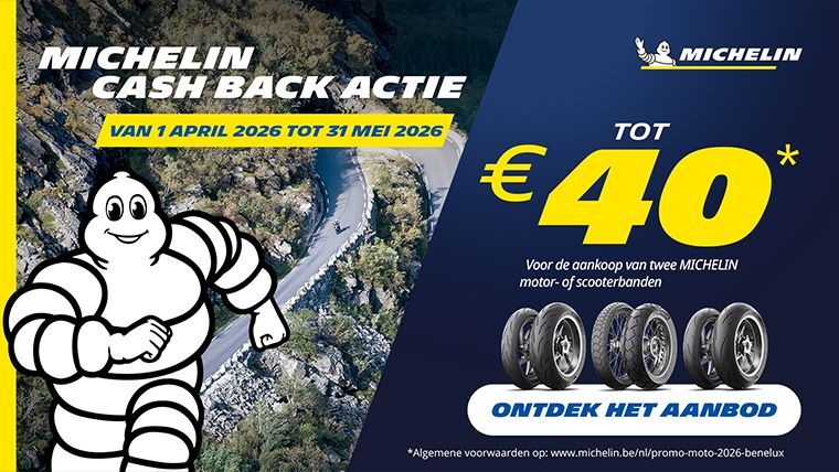 PROMOTIE VOOR MOTOR- OF SCOOTER MICHELIN-BANDEN 2026