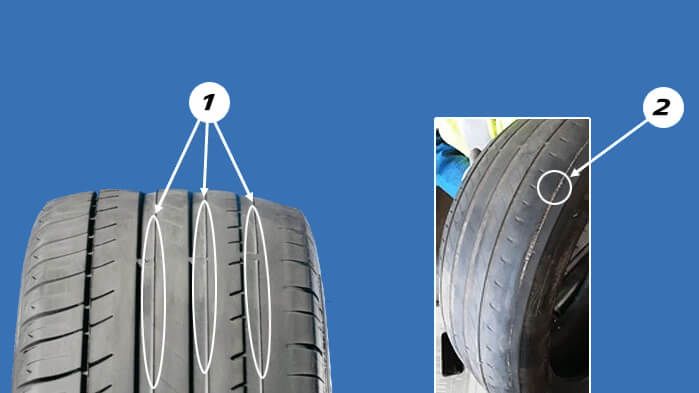 Worn tyre