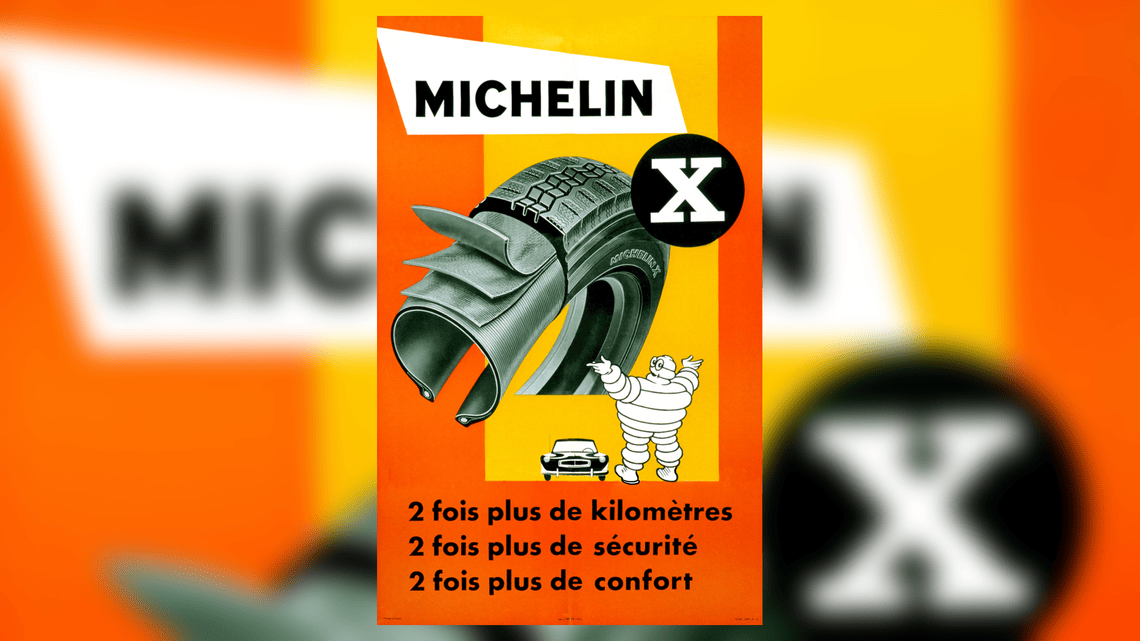 Michelin X advertisement poster