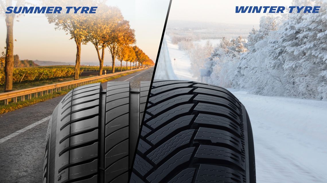 Winter- und Sommerreifen haben verschiedene Laufflächenprofile