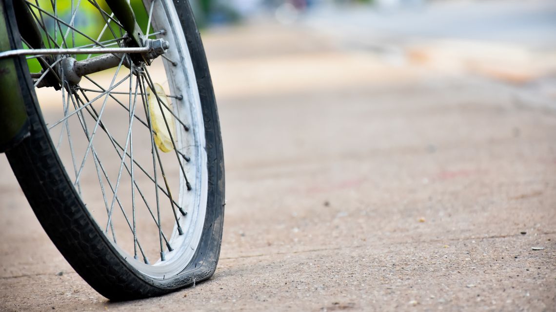Eine Reifenpanne ist immer ein schmerzhafter Moment fÃ¼r Radfahrer
