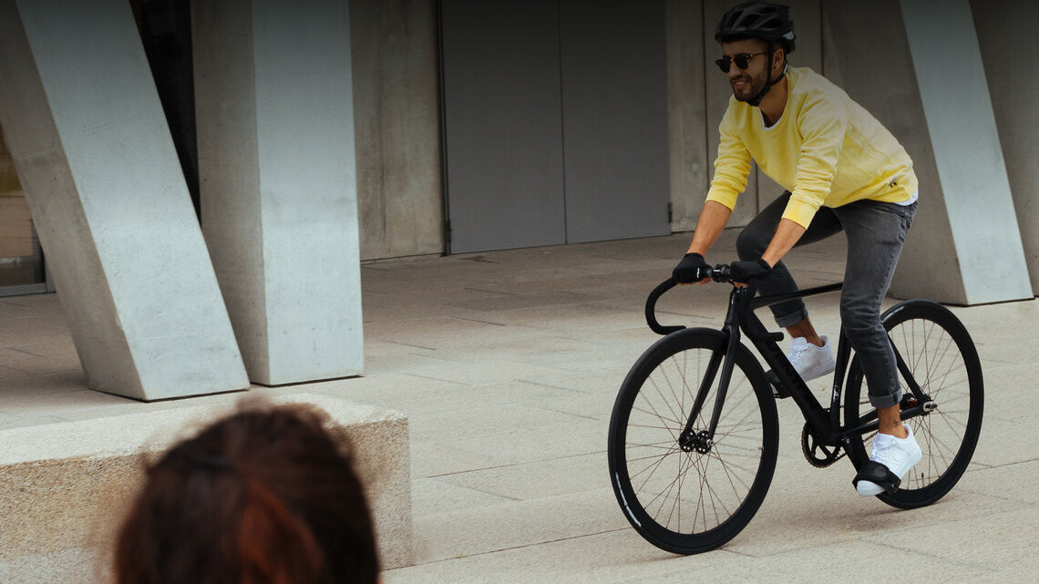 Start by a few gentle bends and braking on a dry surface