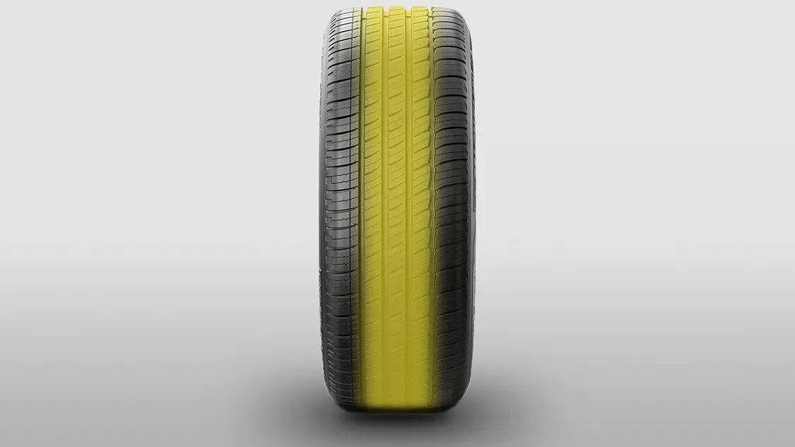 tyre wearing in the centre full
