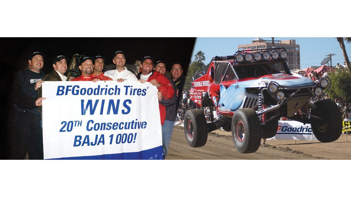 Image of BFGoodrich celebrating 21 consecutive wins at BAJA