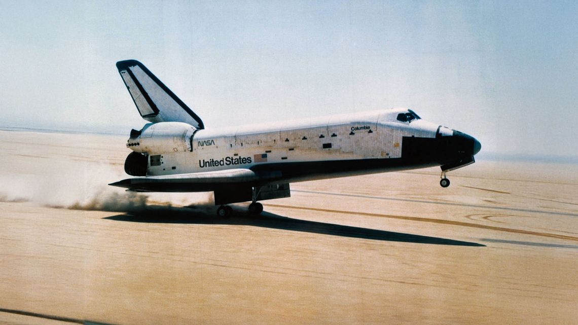 Image showing the Columbia Space Shuttle Fitted With BFGoodrich Tires