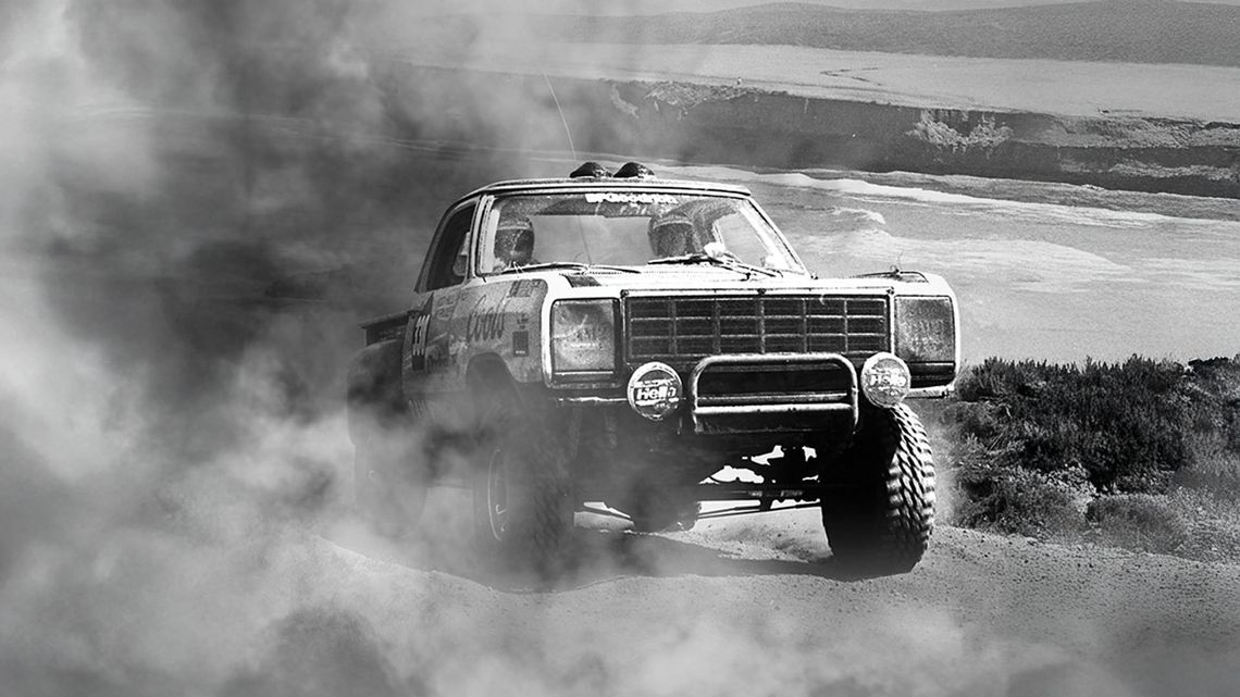 Image showing Dodge truck that tested new Radial On/Off-Road Light Truck Tire at BAJA