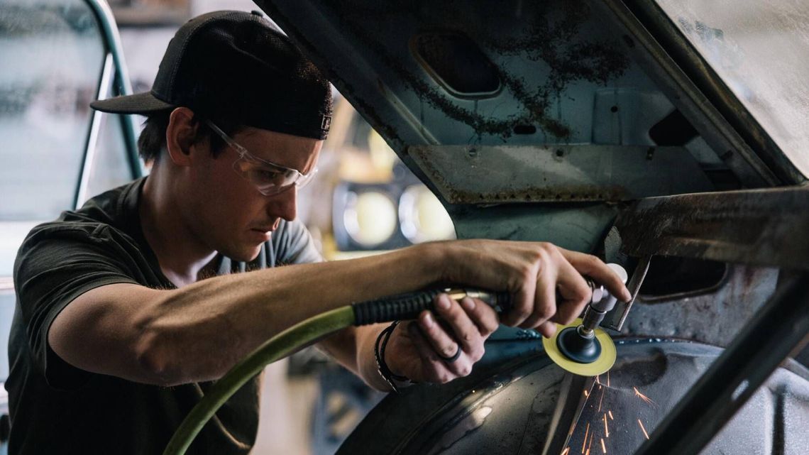 Repair workshop - Man at work