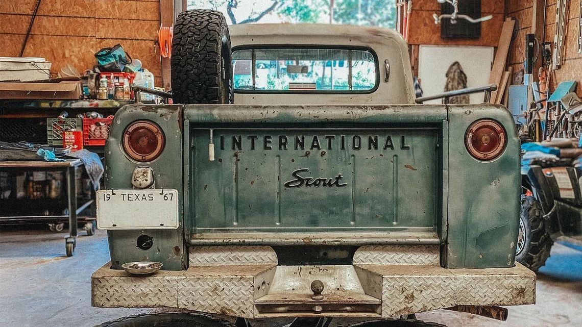 Toyota Land Cruiser named Topanga, a 1967 IH Scout 800