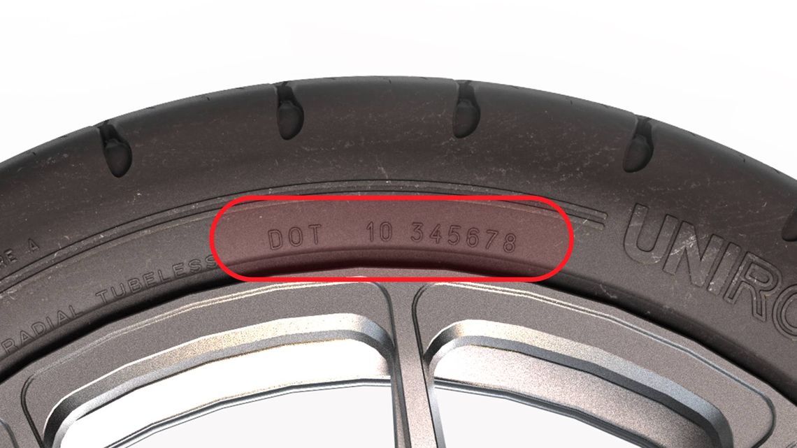 dot on tire